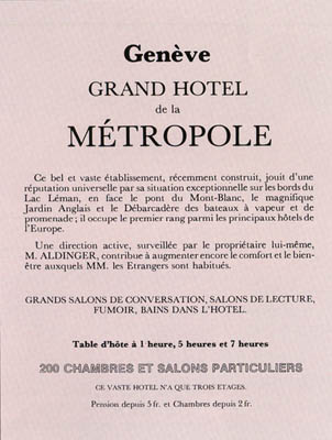 Hôtel de la Métropole