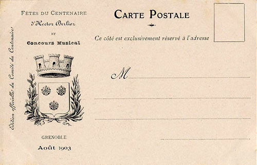 Reverse of postcards