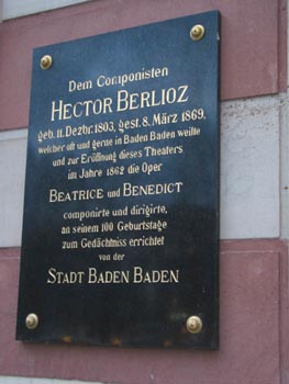 Berlioz plaque