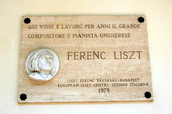 Tivoli-Liszt plaque