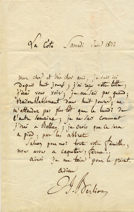 Berlioz letter