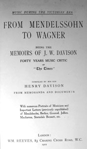 Memoirs of J.W.Davison