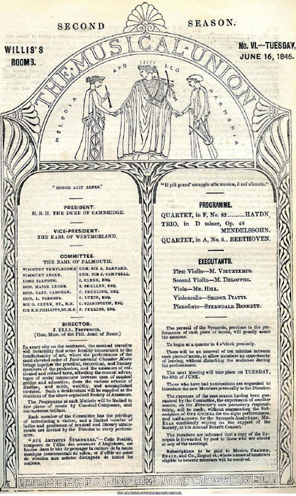 Concert programme – 16 June 1846
