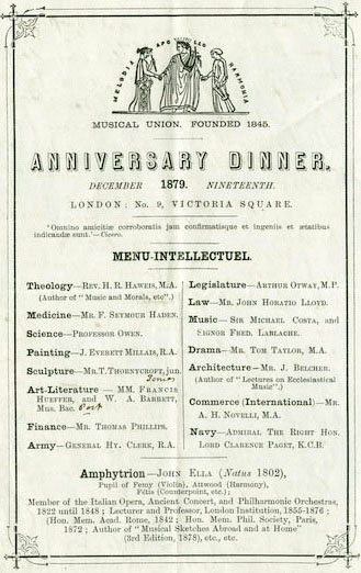 Dîner d’anniversaire – 19 décembre 1879