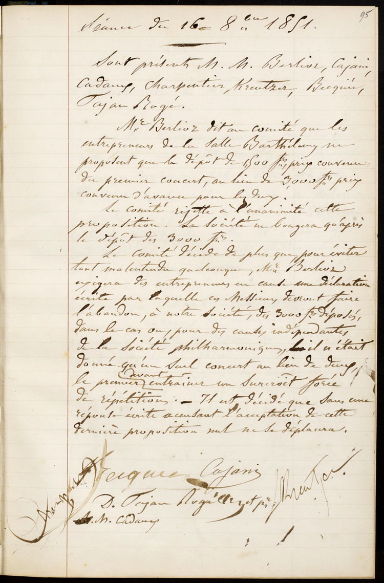 Procès verbal 16 octobre 1851