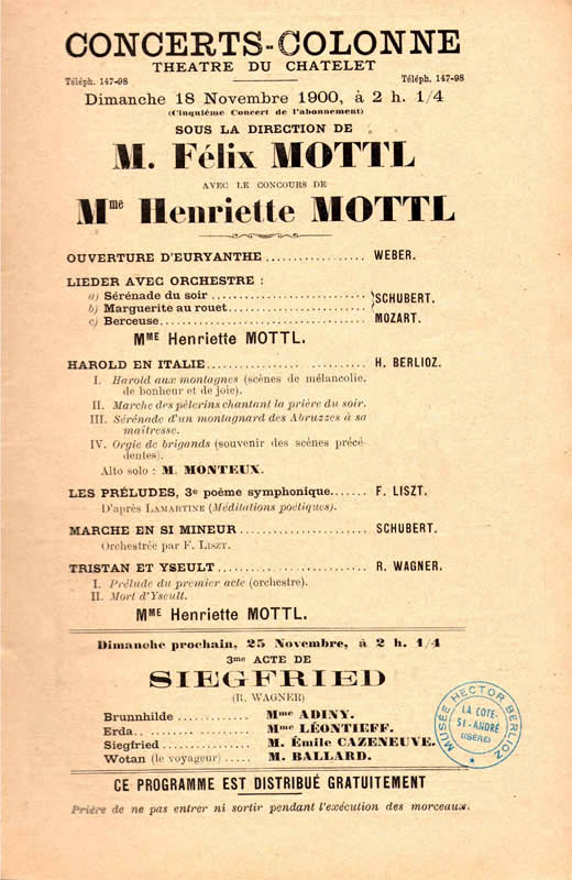 Concert 18/11/1900