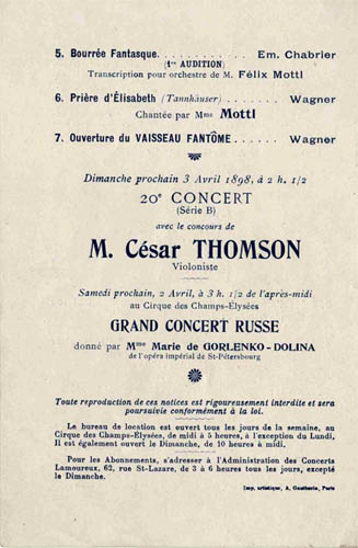 Concert 27/3/1898