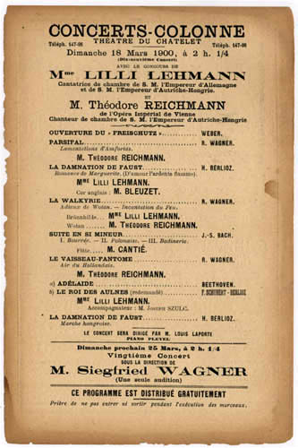 Concert 18/3/1900