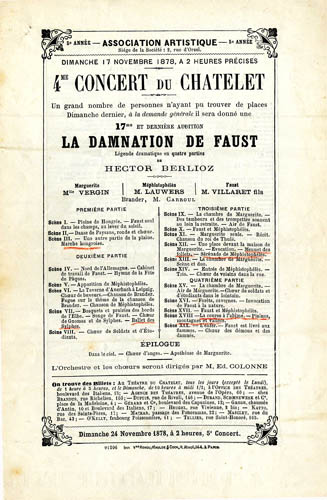 Concert 17/11/1878