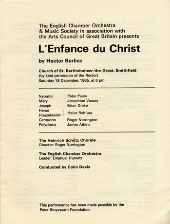 Enfance du Christ 1965