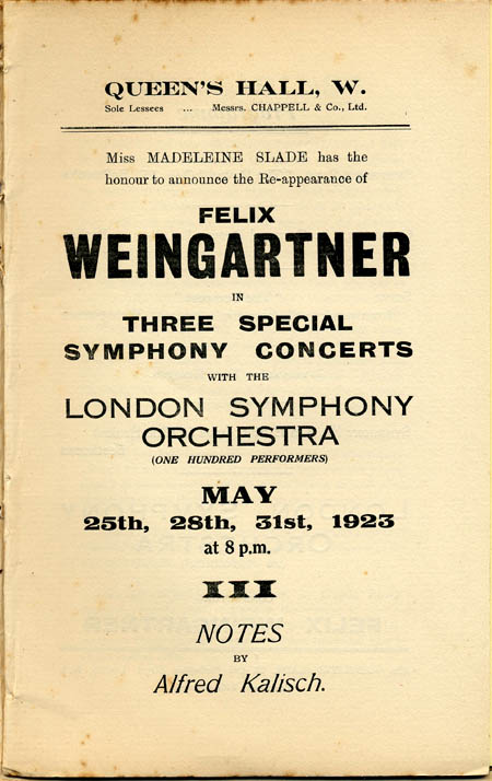 Concert 25/5/1923