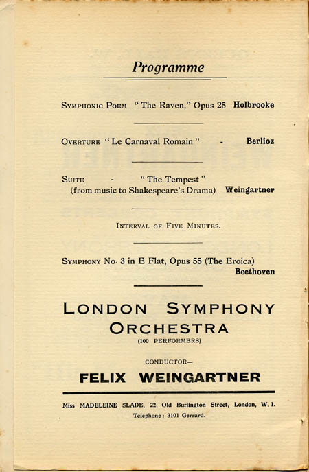Concert 25/5/1923